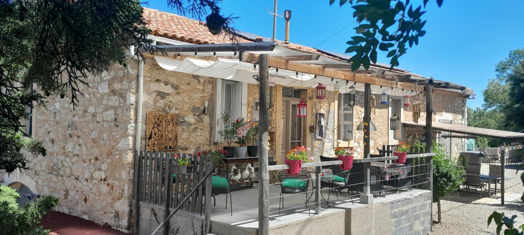 Sur La Bonnefooi Bed & Breakfast Prades-sur-Vernazobre Luaran gambar