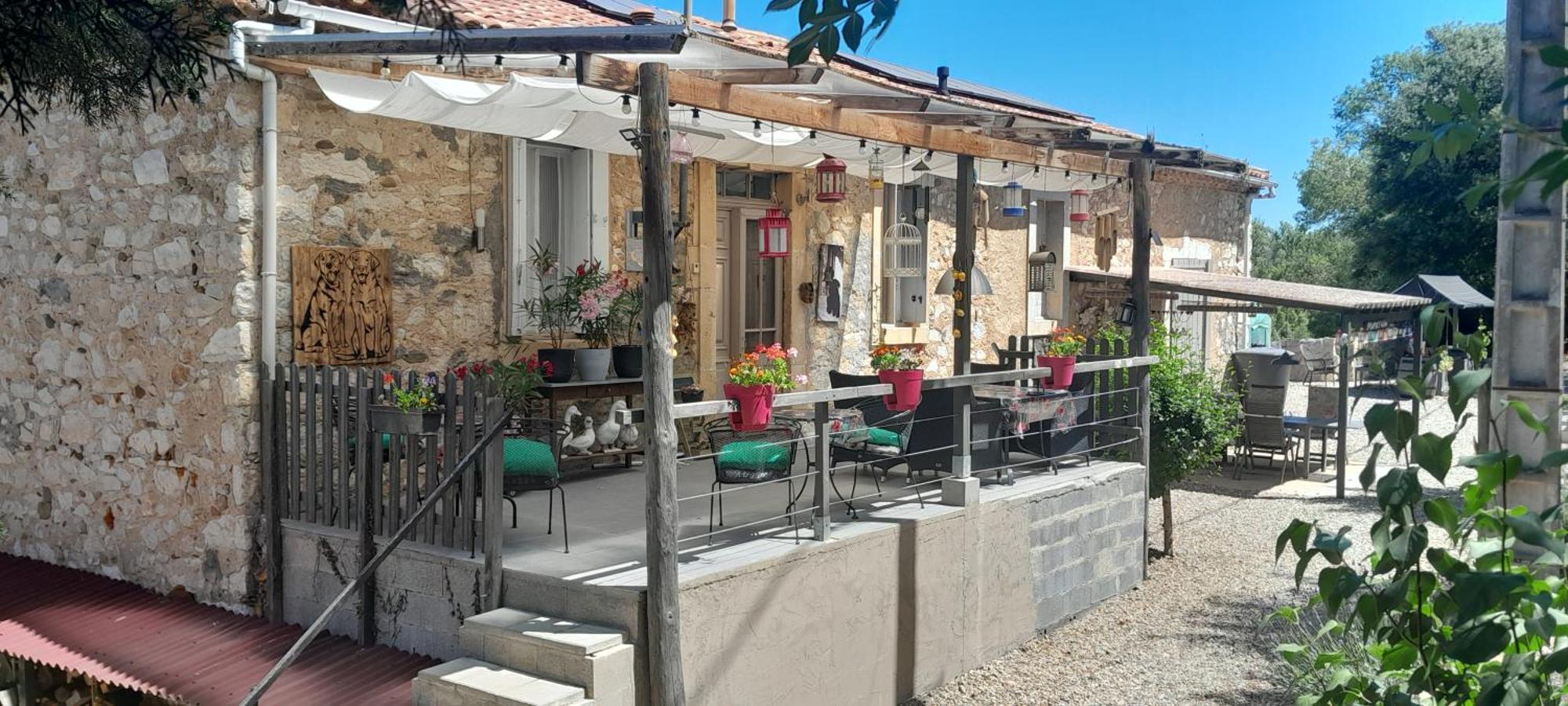 Sur La Bonnefooi Bed & Breakfast Prades-sur-Vernazobre Luaran gambar